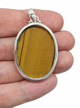 Load image into Gallery viewer, Tiger's Eye Pendant, Sterling Silver, Oval Shaped, Kundalini Awakening - GemzAustralia 
