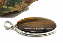 Load image into Gallery viewer, Tiger's Eye Pendant, Sterling Silver, Oval Shaped, Kundalini Awakening - GemzAustralia 