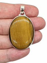 Load image into Gallery viewer, Tiger's Eye Pendant, Sterling Silver, Oval Shaped, Kundalini Awakening - GemzAustralia 