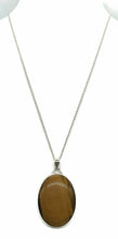Load image into Gallery viewer, Tiger's Eye Pendant, Sterling Silver, Oval Shaped, Kundalini Awakening - GemzAustralia 