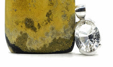 Load image into Gallery viewer, Clear Quartz Pendant, Sterling Silver, Lazer faceted, Oval Shaped - GemzAustralia 