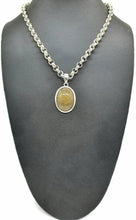 Load image into Gallery viewer, Golden Rutilated Quartz Pendant, Sterling Silver, Oval Shaped, 45 Carats - GemzAustralia 