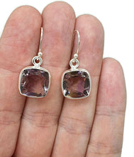 Load image into Gallery viewer, Ametrine Earrings, Sterling Silver, Square Shaped, Mixture of Amethyst &amp; Citrine, Trystine Crystal - GemzAustralia 