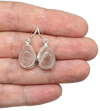 Load image into Gallery viewer, Rose Quartz Earrings, Sterling Silver, Pear shaped, Cabochon Gemstone - GemzAustralia 