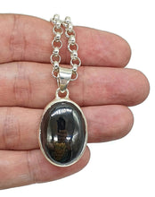 Load image into Gallery viewer, Hematite Pendant, Sterling Silver, Oval Shaped, Iron Oxide Crystal - GemzAustralia 