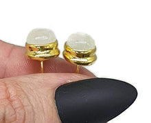 Load image into Gallery viewer, Rainbow Moonstone Earrings, 18K Gold Plated - GemzAustralia 