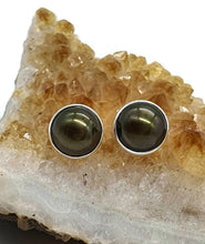 Load image into Gallery viewer, Biwa Pearl Studs, Black Pearl Earrings - GemzAustralia 