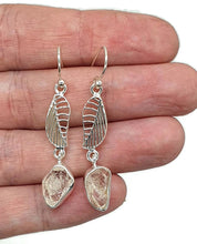 Load image into Gallery viewer, Herkimer Diamond leaf Earrings, Sterling Silver - GemzAustralia 