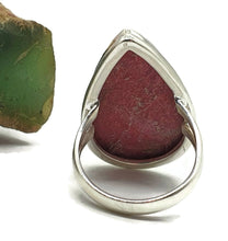 Load image into Gallery viewer, Thulite Ring, size 9, Sterling Silver, Vibrant Pink Gemstone - GemzAustralia 