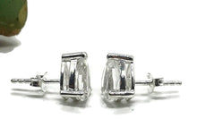 Load image into Gallery viewer, Clear Quartz Studs, Pear Shaped, Sterling Silver - GemzAustralia 