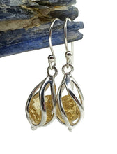 Load image into Gallery viewer, Raw Citrine Cage Earrings, November Birthstone - GemzAustralia 