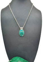 Load image into Gallery viewer, Chrysocolla Pendant, Oval Shaped, Sterling Silver - GemzAustralia 