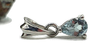 Load image into Gallery viewer, Aquamarine Charm Pendant, Sterling Silver, March Birthstone - GemzAustralia 