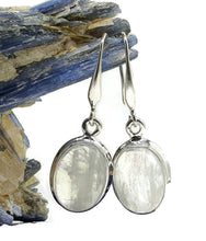 Load image into Gallery viewer, Rainbow Moonstone Earrings, Oval Shaped, Sterling Silver - GemzAustralia 