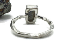 Load image into Gallery viewer, Rough Labradorite Ring, Size 6, 8 or 9, Sterling Silver, Natural Shape - GemzAustralia 
