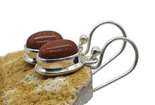 Load image into Gallery viewer, Sunstone Earrings, Oval Shaped, Sterling Silver, Stone of Leadership - GemzAustralia 