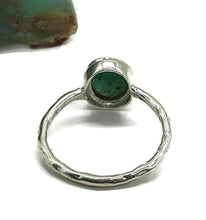 Load image into Gallery viewer, Emerald Ring, size 4.75, Sterling Silver, May Birthstone, Oval Faceted - GemzAustralia 