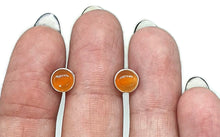 Load image into Gallery viewer, Gemstone Stud Earrings, 1.5 carats, Round Shaped, Sterling Silver - GemzAustralia 