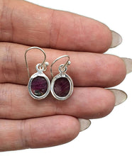 Load image into Gallery viewer, Ruby Earrings, Sterling Silver, July Birthstone, 14 carats, Oval Shaped, Energy Stone - GemzAustralia 