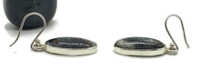 Load image into Gallery viewer, Bronze Astrophyllite Earrings, Sterling Silver, Long Oval Shaped, Astral Travel Gemstone - GemzAustralia 