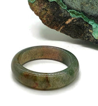Load image into Gallery viewer, Purple, Green &amp; Brown Jasper Ring, Size 9.25, Solid Jasper Band, Past Life Stone - GemzAustralia 