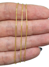 Load image into Gallery viewer, Gold Snake Chain, 22 inches, Sterling Silver, 14K gold Electroplated, 56cm - GemzAustralia 