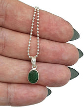 Load image into Gallery viewer, Emerald Pendant, Sterling Silver, May Birthstone, Oval Faceted, Natural Gemstone - GemzAustralia 