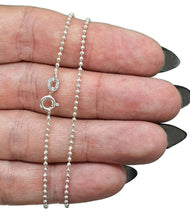 Load image into Gallery viewer, Sterling Silver Chain, 45 cm, 18 inches, Beaded Chain, Ball Chain, Decorative chain - GemzAustralia 