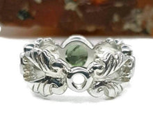 Load image into Gallery viewer, Green Tourmaline Ring, size 7.25 US, Sterling Silver, Earth Energy Stone, Protection - GemzAustralia 