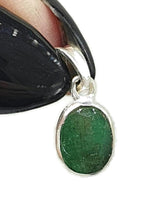 Load image into Gallery viewer, Emerald Pendant, Sterling Silver, May Birthstone, Oval Faceted, Natural Gemstone - GemzAustralia 