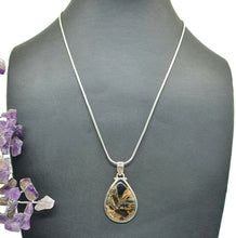 Load image into Gallery viewer, Australian Obsidian Pendant, Pear Shaped, Sterling Silver, Volcanic Gem, Truth stone - GemzAustralia 